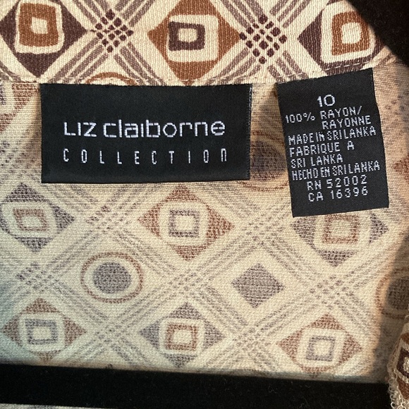 Retro Rayon Button-Up Liz Claiborne - Picture 9 of 9